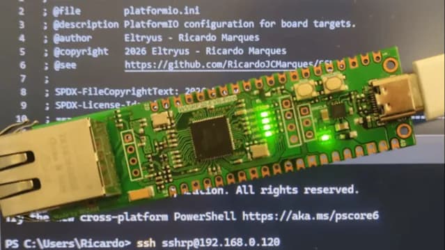 Ricardo Marques monta un servidor SSH en una Raspberry Pi Pico