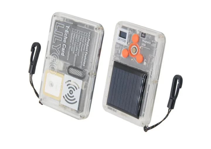 LILYGO T-Echo Card: LoRa y GPS con energía solar
