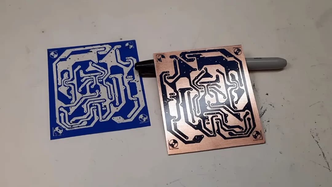 Toner transfer: PCBs caseros desde una revista escaneada