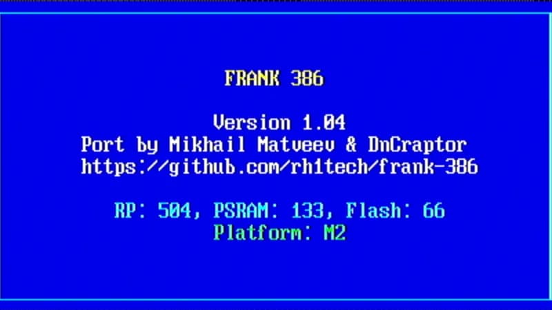 Un emulador de PC 386 ya corre en el RP2350 con salida DVI