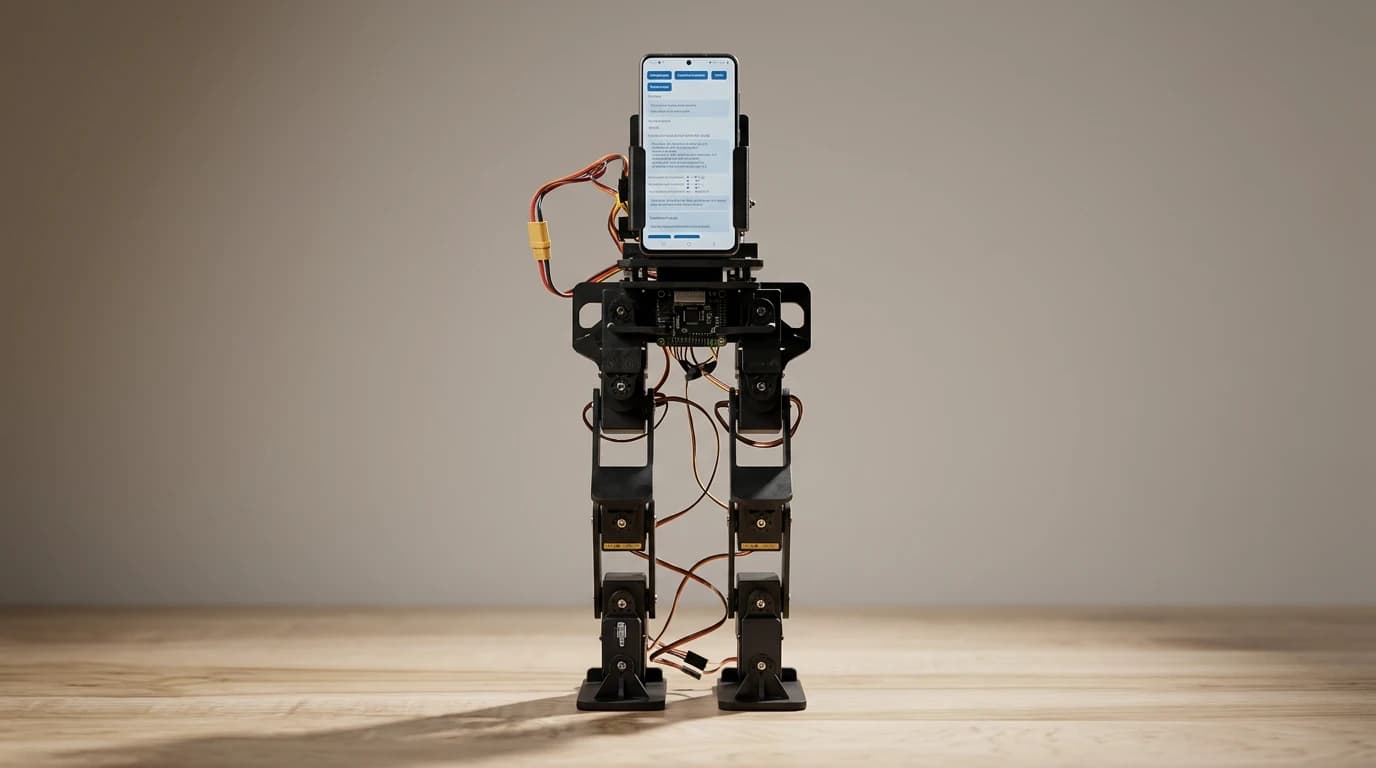 PhoneBot, el robot bípedo de UCLA que usa un celular viejo de cerebro