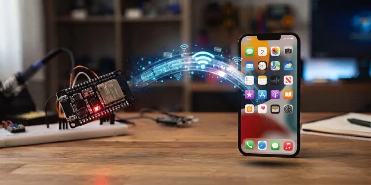 Wi-Fi Aware conecta un ESP32-C5 al iPhone sin router
