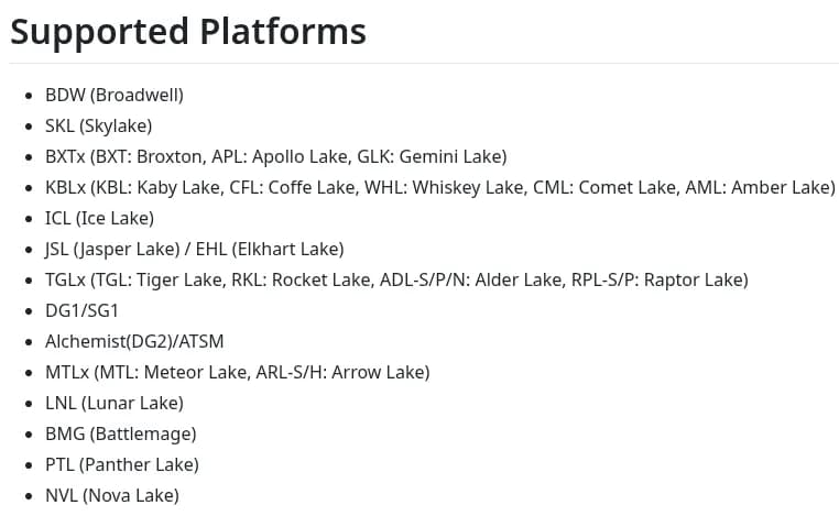 Intel Media Driver 2026Q2 prepara el soporte para Nova Lake
