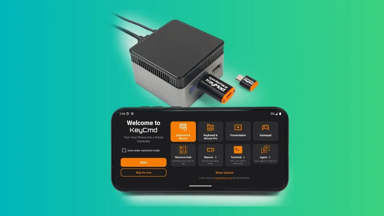 Openterface KeyMod: teclado, mouse y SSH desde el teléfono