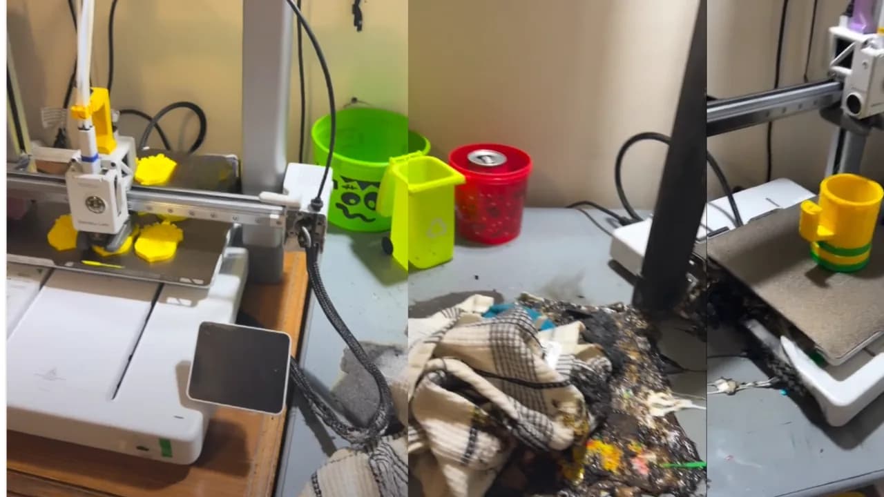 Un Bambu Lab A1 derretido reabre el debate del recall del termistor NTC