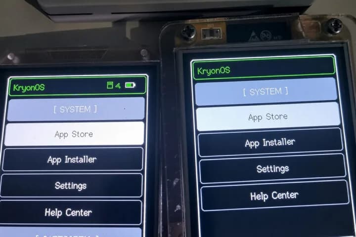 KryonOS convierte un ESP32 con pantalla en un computador con JavaScript