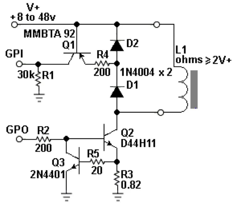 Un driver PWM de 8 a 48 V gasta un cuarto de la potencia en cada relé
