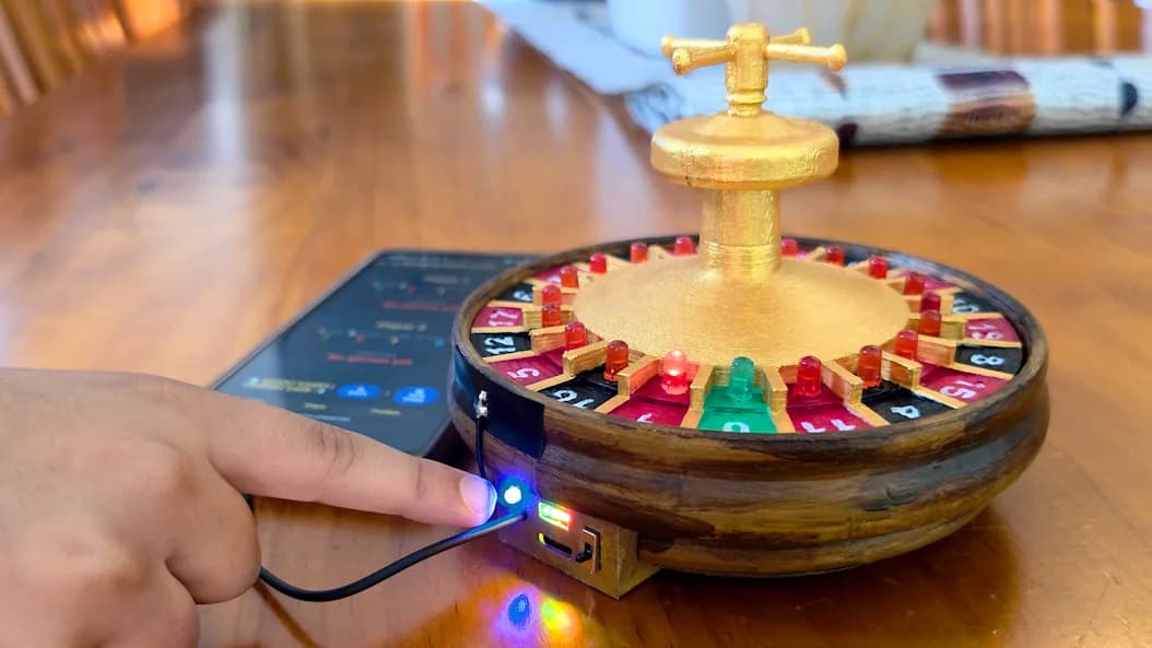 Ruleta LED con ESP32 que pudo haber usado un 555