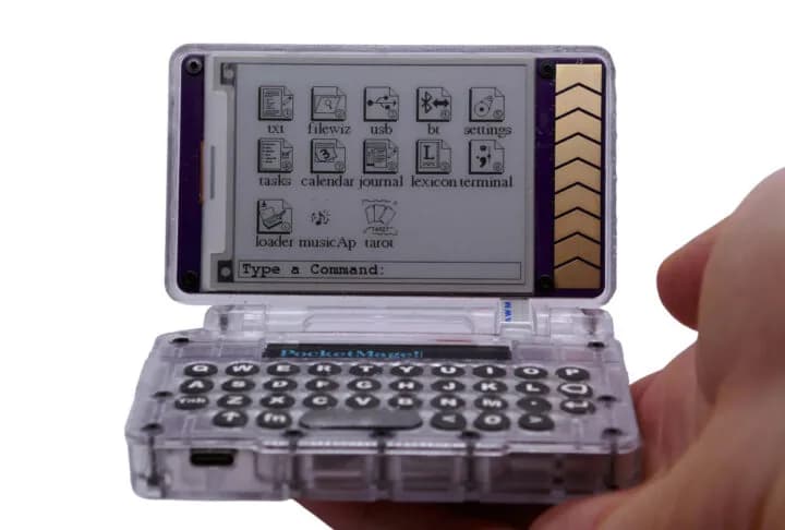 PocketMage: PDA open source con ESP32-S3 y pantalla E Ink de 3,1"