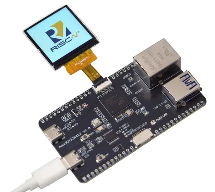 nanoCH32H417: dev board RISC-V con USB 3.0 por USD 17
