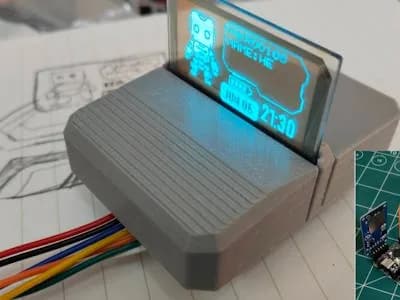 Reloj holográfico DIY con OLED transparente por USD 30