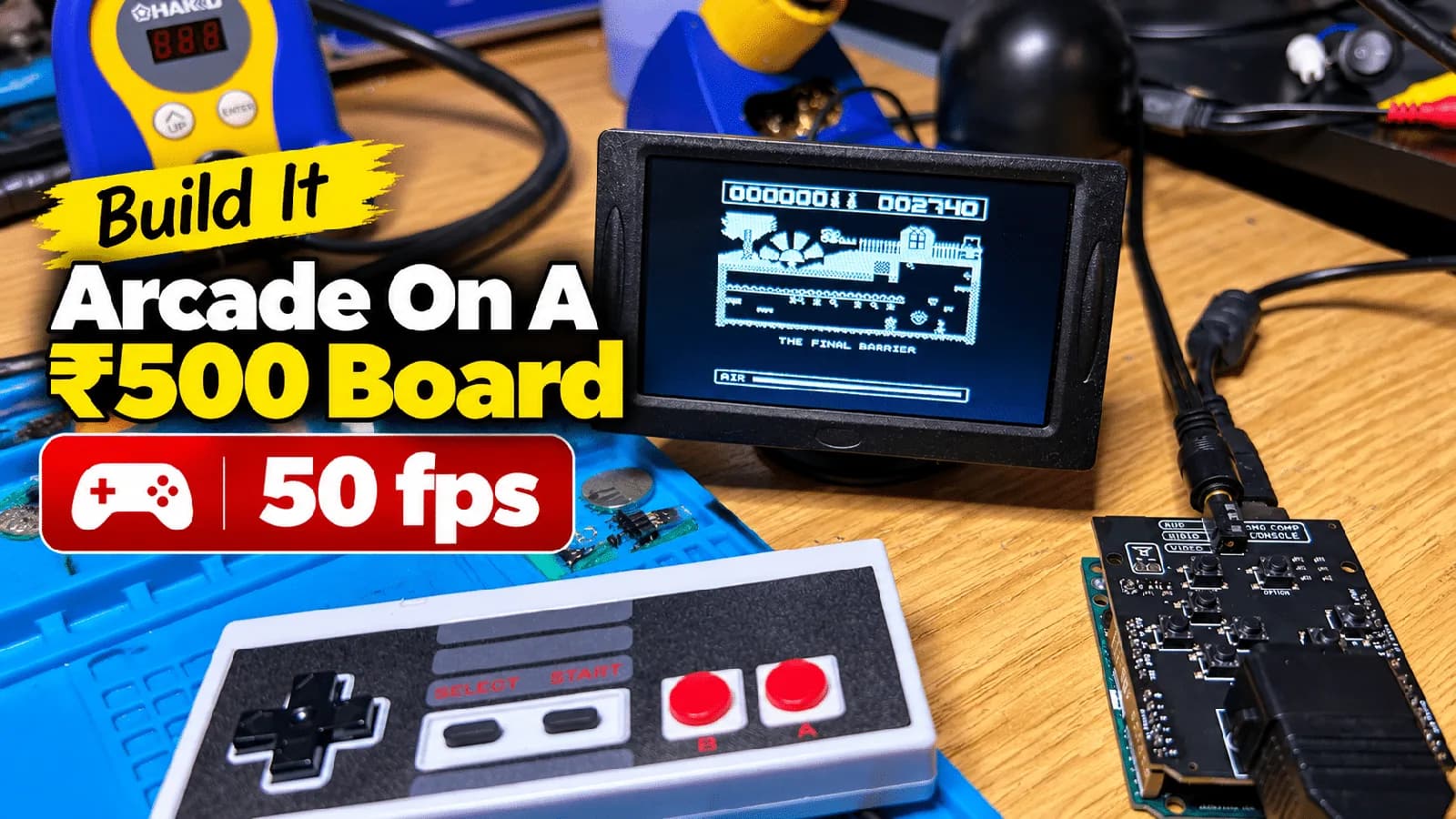 Un Arduino Uno corre Pac-Man Championship Edition en un televisor