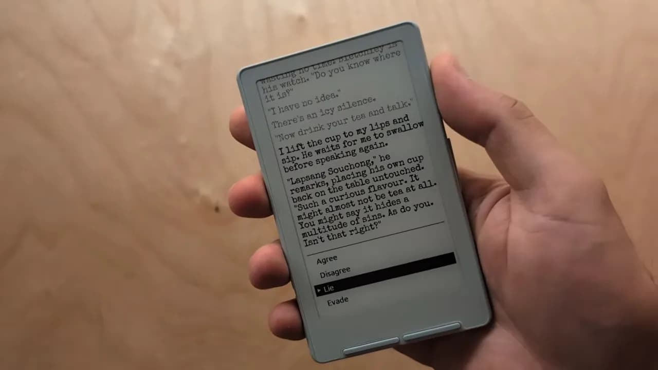 Aventuras de texto en un lector e-ink con ESP32-C3