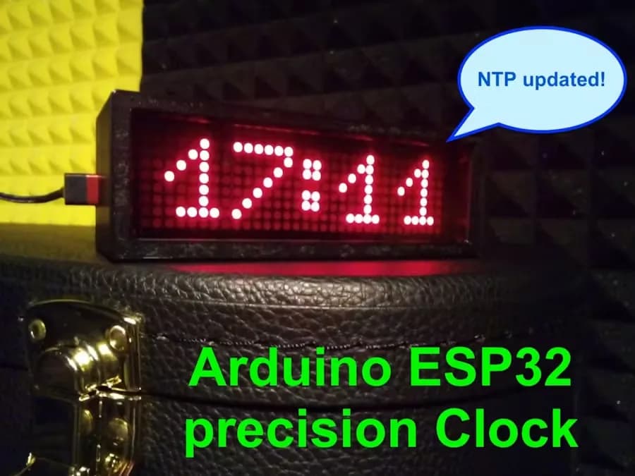 Arduino Nano ESP32: un reloj de matriz LED con hora por Wi-Fi