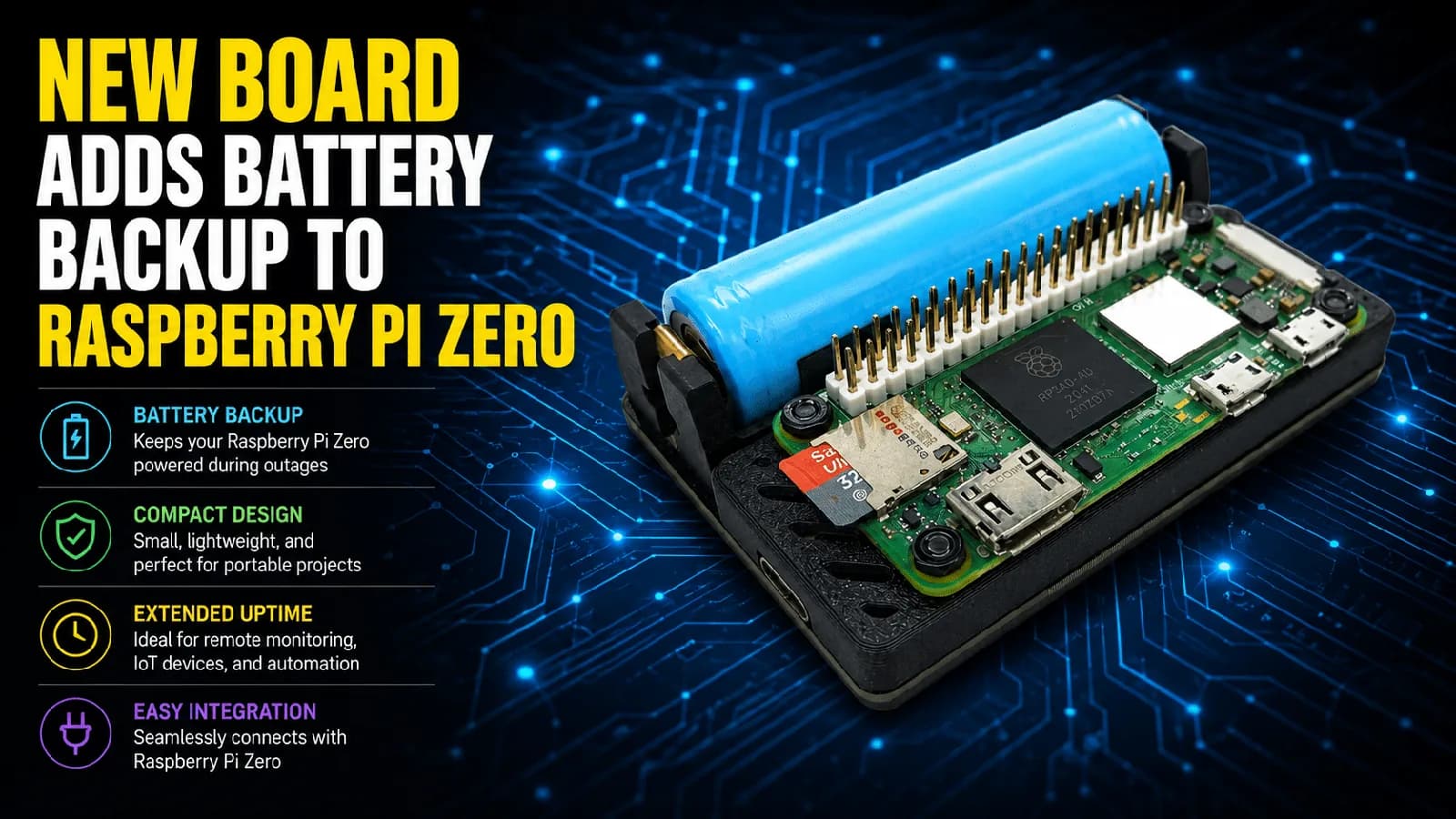 Una UPS de 35 dolares le da respaldo de bateria al Pi Zero