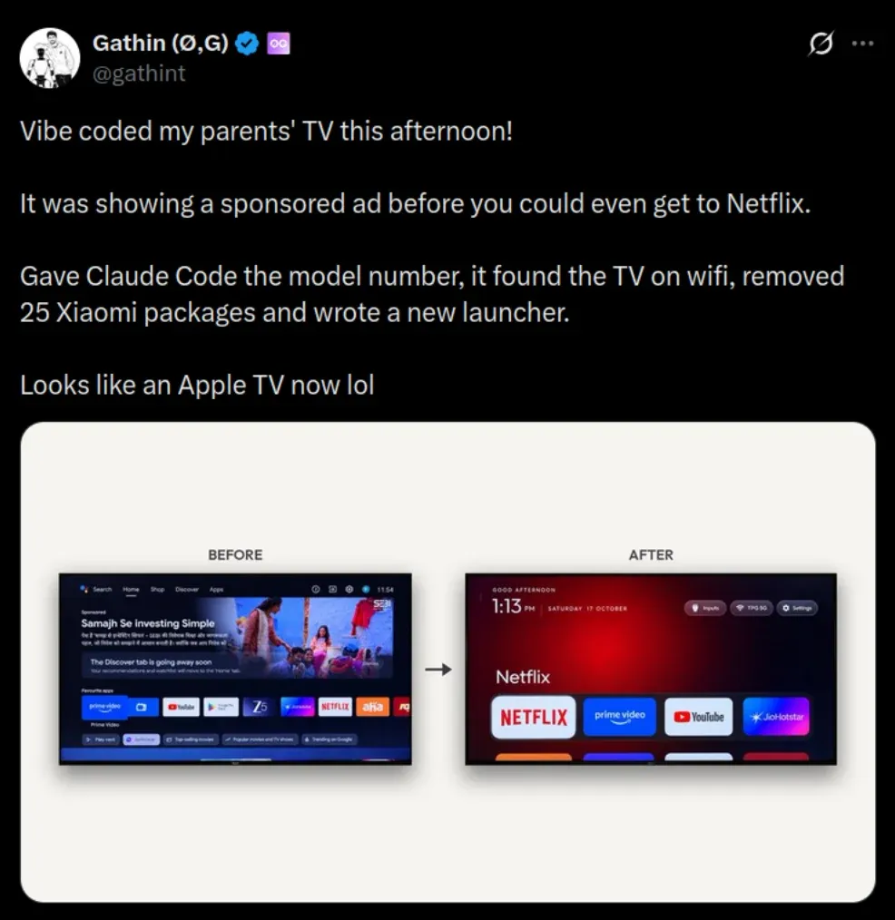 Limpieza de un smart TV con Claude