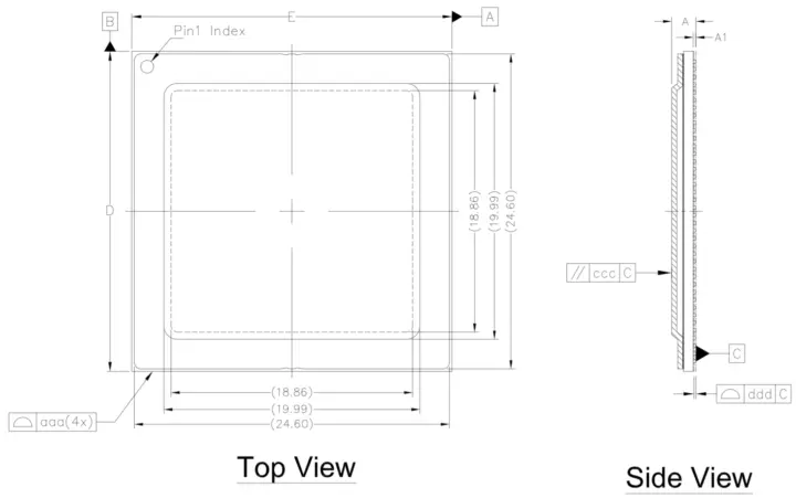Dimensiones del encapsulado Zhihe A210