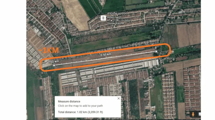 Prueba de distancia del ThinkNode M9 en zona rural