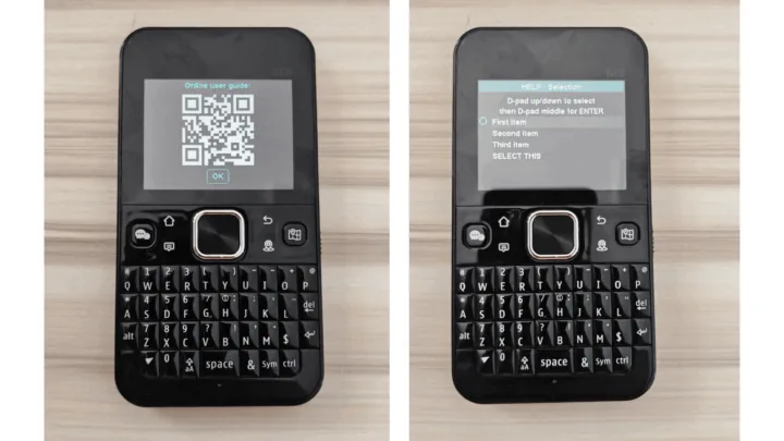 Código QR del primer arranque y tutorial de botones del ThinkNode M9