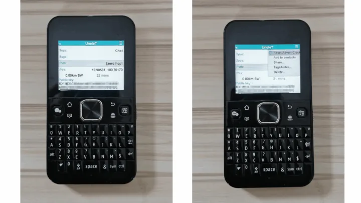 Ficha de contacto en el ThinkNode M9