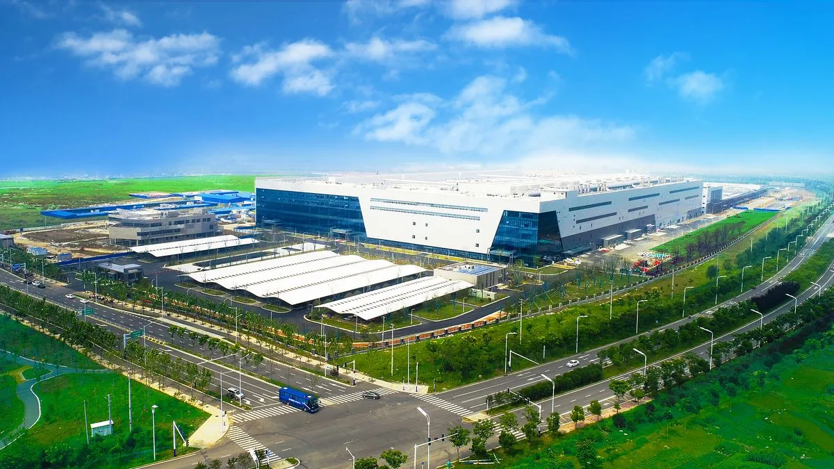 Render de una planta de DRAM de CXMT