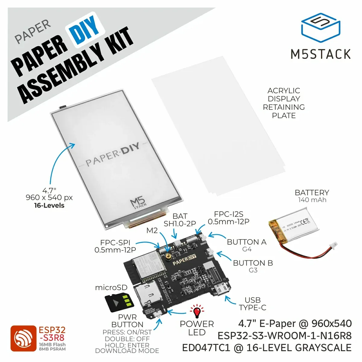 El PaperDIY Assembly Kit, la versión para integrar en proyectos propios