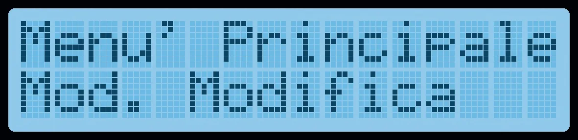Fig. 4 Pantalla LCD de Edit Mode.