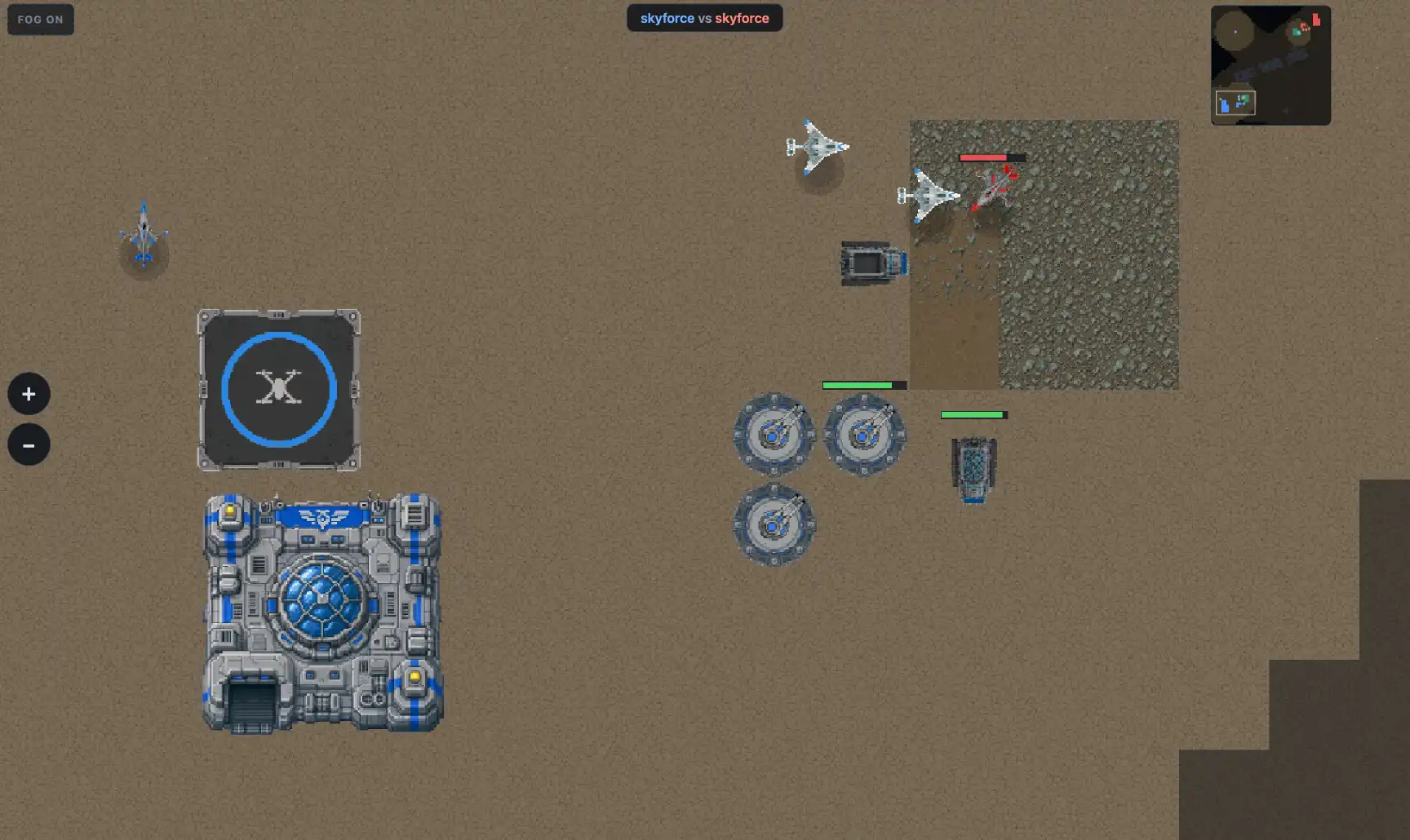 Cuatro unidades voladoras, tres torretas, un recolector y una plataforma aérea ya tienen sus sprites. El campo de chatarra tiene un diseño nuevo que no se ve muy bien, pero al menos usa un gráfico.
