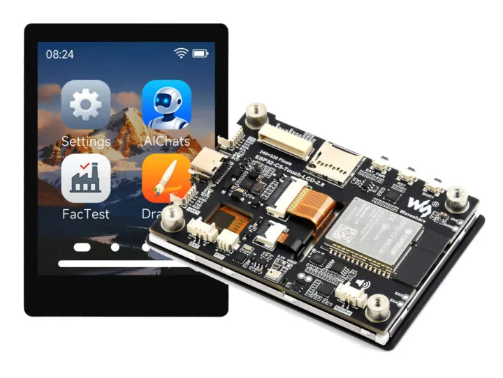 ESP32-C5 suma pantalla tactil de 2,8 pulgadas y WiFi 6