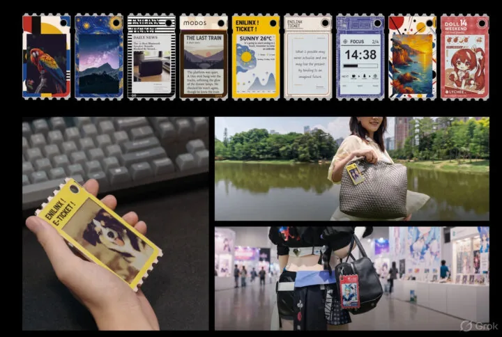 TICKEY ofrece pantallas de tinta electrónica a color personalizables para bolsos, escritorios y uso diario