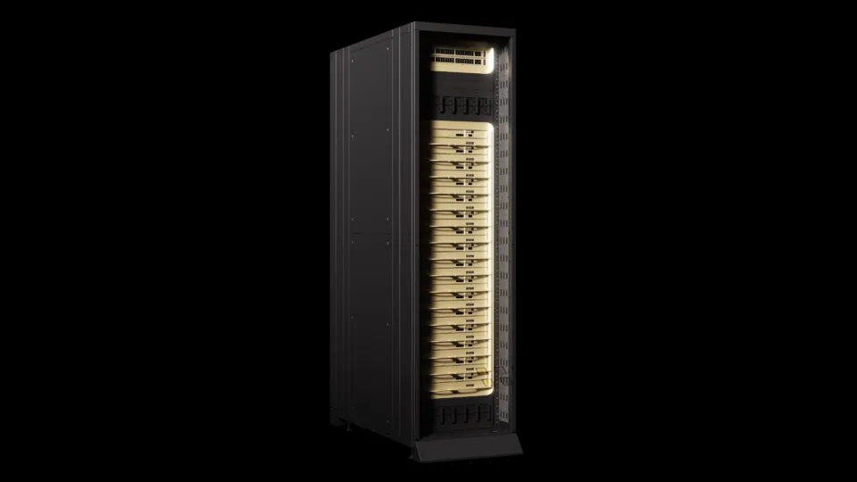 Render del rack Groq 3 LPX de NVIDIA